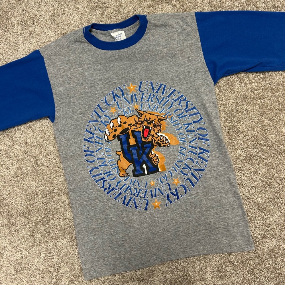 Vintage Kentucky Wildcats UK Tshirt Size Large College Ware‎ Made In USA 90s
